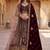 wine embroidered velvet bridal lehenga set choli with dupatta with double dupatta