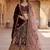 wine embroidered velvet bridal lehenga set choli with dupatta with double dupatta