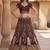 wine embroidered velvet bridal lehenga set choli with dupatta with double dupatta