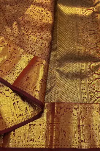 Maroon color art silk blend sarees with blouse