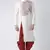 White embroidered dupion silk kurta set