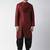 Maroon embroidered dupion silk kurta set