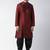 Maroon embroidered dupion silk kurta set