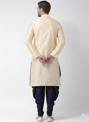 Almond embroidered dupion silk kurta set 2