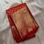Red color art silk blend sarees with blouse