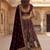 wine embroidered velvet bridal lehenga set choli with dupatta with double dupatta