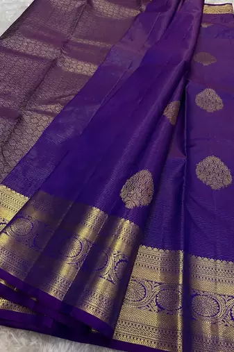 Royal Blue color art silk blend sarees with blouse