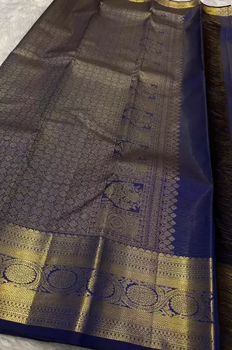  Blue color art silk blend sarees with blouse