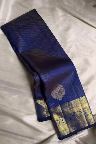  Blue color art silk blend sarees with blouse