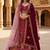  maroon embroidered velvet bridal lehenga set choli with dupatta with double dupatta