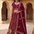  maroon embroidered velvet bridal lehenga set choli with dupatta with double dupatta