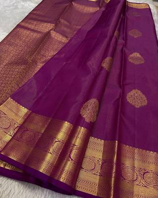 Rani color art silk blend sarees with blouse 1