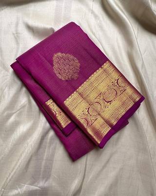 Rani color art silk blend sarees with blouse 5