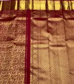 Red color art silk blend sarees with blouse