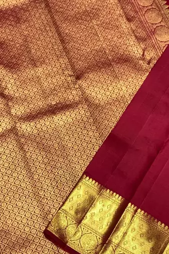 Red color art silk blend sarees with blouse