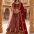  red embroidered velvet bridal lehenga set choli with dupatta with double dupatta