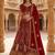  red embroidered velvet bridal lehenga set choli with dupatta with double dupatta