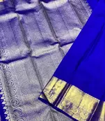 Royal Blue color art silk blend sarees with blouse
