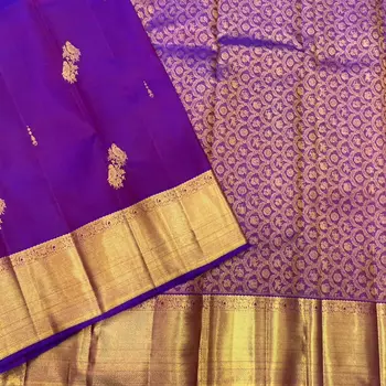 Blue color art silk blend sarees with blouse 1