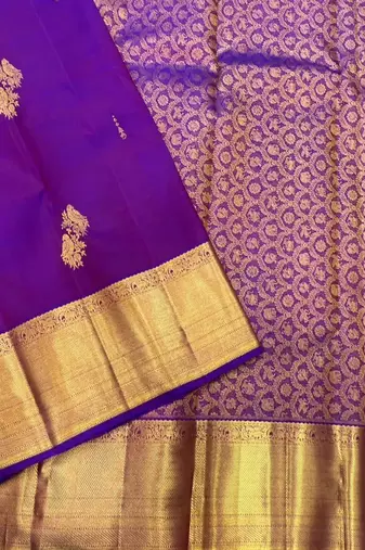 Blue color art silk blend sarees with blouse