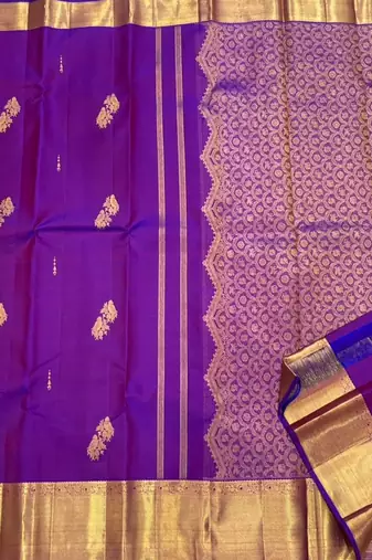 Blue color art silk blend sarees with blouse