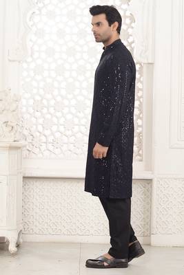 Arruga stylish black sequins kurta pajama 3
