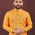 Dark yellow digital print kurta