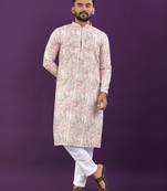 Light pink digital print kurta
