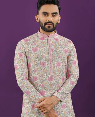 Pink digital print kurta 2
