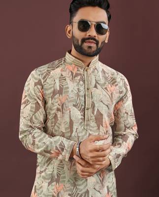 Brown digital print kurta 2