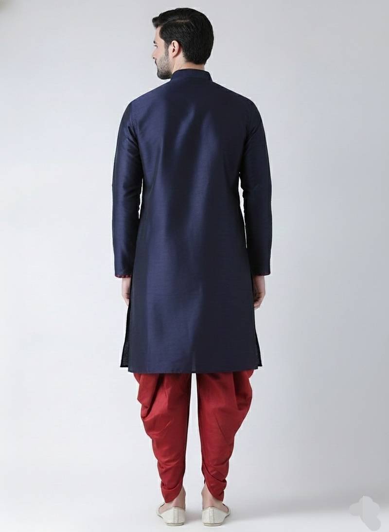 Navy cotton kurta set