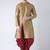 Beige embroidered dupion silk kurta set