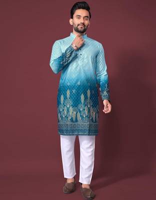 Blue multicolour kurta 2