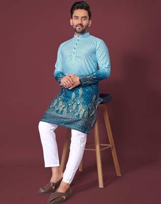 Blue multicolour kurta 3