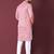 Pink solid soft jacquard silk straight kurta