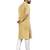 Yellow lucknowi work silk straight kurta