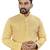 Yellow lucknowi work silk straight kurta
