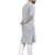 Grey lucknowi work silk straight kurta