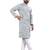 Grey lucknowi work silk straight kurta