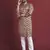 Multicolour printed pure silk straight kurta