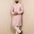 Mauve sequence work soft silk straight kurta pyjama