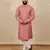 Pink sequence work soft silk straight kurta pyjama