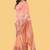 Peach Color Embroidered Organza Silk Saree