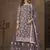 Lavender net embroidered designer palazzo suit