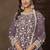 Lavender net embroidered designer plazzo suit