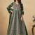 Green georgette embroidered anarkali suit
