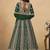 Green georgette embroidered anarkali suit