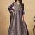 Wine georgette embroidered anarkali suit