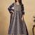 Navy blue georgette embroidered anarkali suit
