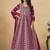 Purple georgette embroidered anarkali suit